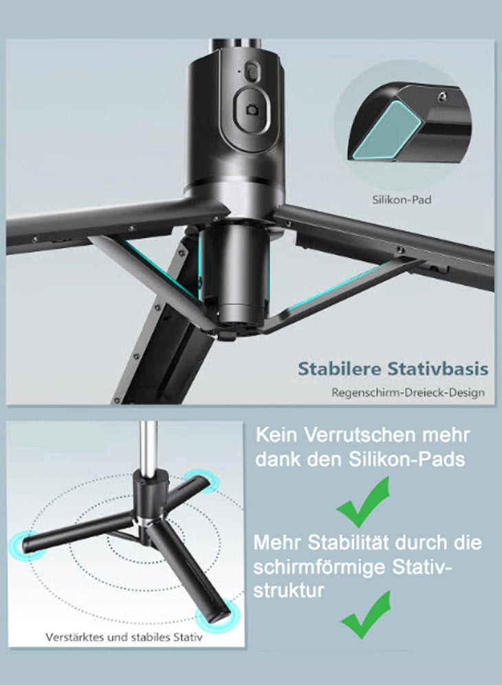 Selfie-Stick mit Fülllicht